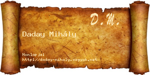 Daday Mihály névjegykártya